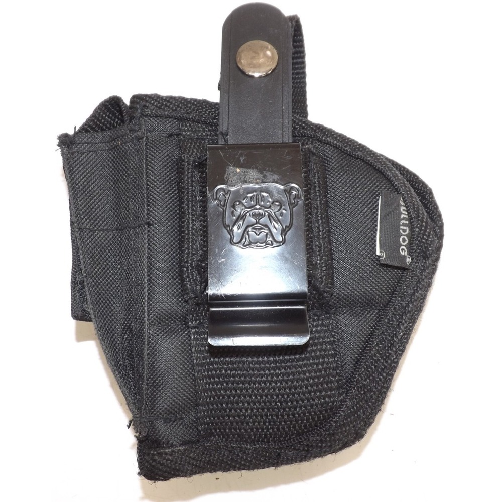 Bulldog SIZE 30 Gun Holster with Extra-Magazine Holder Black -  AMBIDEXTEROUS